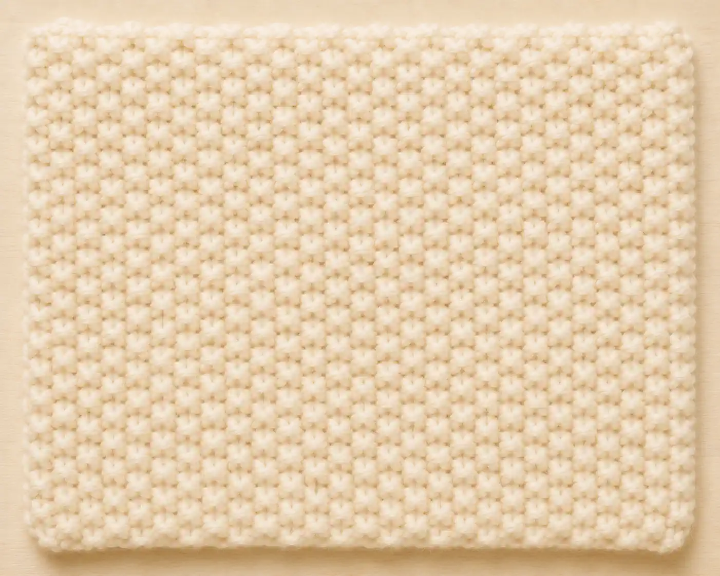 Moss Stitch (UK term) finished swatch